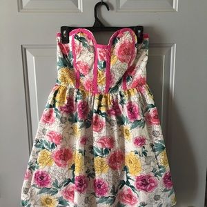 Candy Kiss strapless floral dress